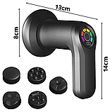 Масажер для м’язів, ударний масажний пістолет Fascial Gun YX-720 з 5 насадками, перкусійний, акумуляторний, фото 2