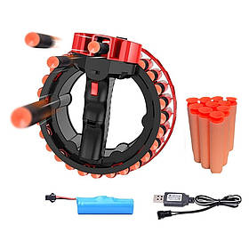 Дитячий автомат, автомат з присосками Growler H01 28 зарядів, акумуляторний, звук, м’які патрони