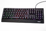 Ігрова клавіатура і миша, комплект UKC M710, дротовий, з LED-підсвіткою, оптична миша, для ПК і ноутбука​, фото 8