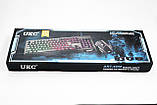 Ігрова клавіатура і миша, комплект UKC M710, дротовий, з LED-підсвіткою, оптична миша, для ПК і ноутбука​, фото 9