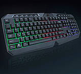 Ігрова клавіатура, комплект з мишею UKC 9541 USB, RGB-підсвітка, провідний, для ПК і ноутбука, фото 5