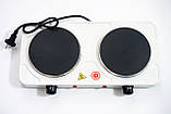 Електроплита настільна, плита з двома конфорками RAF-8020A 2000 Вт, дискова, побутова, регулювання потужності​, фото 8