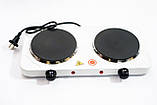 Електроплита настільна, плита з двома конфорками RAF-8020A 2000 Вт, дискова, побутова, регулювання потужності​, фото 9