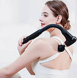 Масажер для м’язів, вібромасажер U-подібний Fascial Gun для тіла, перкусійний, ручний, акумуляторний, фото 6