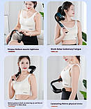 Масажер для м’язів, вібромасажер U-подібний Fascial Gun для тіла, перкусійний, ручний, акумуляторний, фото 8