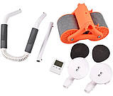 Тренажер для преса, ролик для м'язів живота з килимком Supretto подвійне колесо, фітнес-тренажер для дому, фото 3