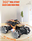 Машинка перевертиш, трюкова радіокерована машинка-джип Stunt Car 3855 з підсвіткою, акумуляторна, фото 6