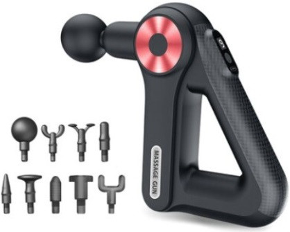 Масажер для м’язів, ударний вібромасажер Massage Gun SL-8891 з 9 насадками, перкусійний, акумуляторний