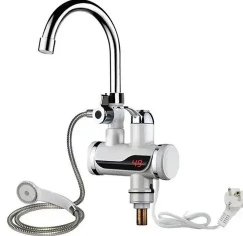Кран водонагрівач, проточний водонагрівач Instant Electric Heating Tap побутовий, 3 кВт, нижнє підключення