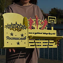 Тримач для медалей з баскетболу. Медальниця баскетбол. Полиця для кубків. Холдер для медалей