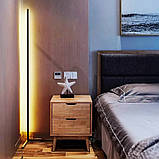 Кутова лампа, підлогова RGB лампа 1.2 м для підсвітки фону, чорний корпус, фото 8