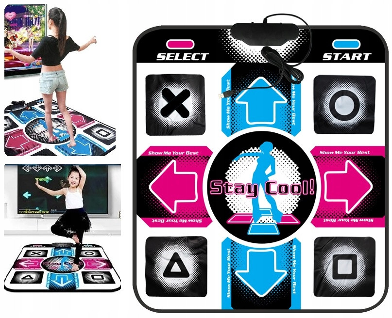 Танцювальний килимок, ігровий X-Treme Dance PAD Platinum для TV та ПК, музичний, USB-підключення, інтерактивний