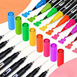 Набір маркерів, двосторонні Dual Brush Pens 168 шт, у чохлі, для скетчингу і творчості, фото 9