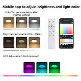 Світильник стельовий, LED світильник 30 см RGB з пультом і керуванням через додаток, фото 10