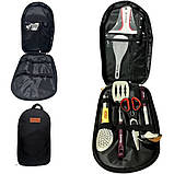 Набір посуду, туристичний набір для кемпінгу і пікніка 7 предметів, легкий і компактний, фото 2