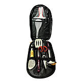 Набір посуду, туристичний набір для кемпінгу і пікніка 7 предметів, легкий і компактний, фото 3