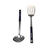 Набір посуду, туристичний набір для кемпінгу і пікніка 7 предметів, легкий і компактний, фото 5