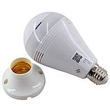 Лампа e27 з IP відеоспостереженням H-302L WiFi панорамна камера-лампочка з відеореєстратором, фото 2