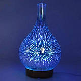 Зволожувач повітря для дому, аромадифузор у вигляді вази Star Light з підсвіткою, ультразвуковий, скляний корпус, фото 4