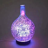 Зволожувач повітря для дому, аромадифузор у вигляді вази Star Light з підсвіткою, ультразвуковий, скляний корпус, фото 5