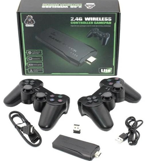 Ігрова приставка, приставка з двома джойстиками Game Stick Lite M8 64Gb, 4K, ретро ігри, HDMI підключення