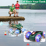 Танк на радіокеруванні, іграшковий всюдихід-амфібія 1841-1 з водяною стрільбою, їздить по воді, акумуляторний, фото 3