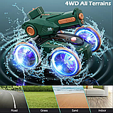 Танк на радіокеруванні, іграшковий всюдихід-амфібія 1841-1 з водяною стрільбою, їздить по воді, акумуляторний, фото 8