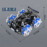 Машинка перевертиш, трюковий дрифт-джип Stunt Car 9017E на радіокеруванні з парогенератором, підсвіткою і повним приводом, фото 5