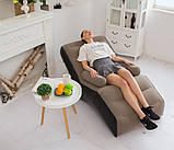 Надувний диван, надувне кресло Air Sofa S-образне, сірого кольору, фото 5