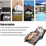 Надувний диван, надувне кресло Air Sofa S-образне, сірого кольору, фото 8