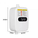 Кран водонагрівач, проточний водонагрівач RX-021 термостатичний, з дисплеєм, 3 кВт, верхнє підключення, фото 3