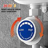 Кран водонагрівач, проточний водонагрівач RX-021 термостатичний, з дисплеєм, 3 кВт, верхнє підключення, фото 4