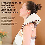 Масажер ударний, масажер для шиї і плеч Massager Shoulder Neck Z9 з підігрівом, акумуляторний, фото 3
