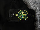 Чоловічий спортивний костюм Stone Island Толстовка + Штани + Футболка + Кепка чорний на блискавці Стон Айленд, фото 5