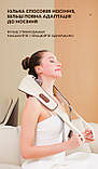 Масажер ударний, масажер для шиї і плеч Massager Shoulder Neck Z9 з підігрівом, акумуляторний, фото 8