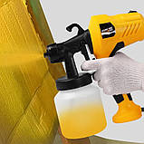 Фарбопульт електричний, краскопульт Electric Paint Sprayer 400 Вт, бак 0.8 л, побутовий, для фарбування стін і меблів, фото 6