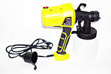 Фарбопульт електричний, краскопульт Electric Paint Sprayer 400 Вт, бак 0.8 л, побутовий, для фарбування стін і меблів, фото 8