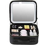 Косметичка з дзеркалом, косметичний чемодан 28×22×11 см, з LED-підсвіткою, органайзер для макіяжу, фото 2