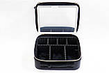 Косметичка з дзеркалом, косметичний чемодан 28×22×11 см, з LED-підсвіткою, органайзер для макіяжу, фото 5