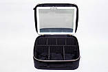 Косметичка з дзеркалом, косметичний чемодан 28×22×11 см, з LED-підсвіткою, органайзер для макіяжу, фото 10
