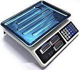 Ваги для торгівлі, електронні торговельні ваги Digital Pricing 40 кг з акумулятором і лічильником ціни, фото 2