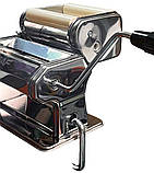 Машинка для тіста, ручна тісторозкатка для пасти та локшини RAF R.6670 з насадкою для равіолі, нержавіюча сталь, фото 6