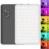 Світло для відеозйомки, RGB накамерна лампа Andoer W140 акумуляторна, 140 LED, 2500–9000K, для фото і відео, фото 3