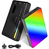 Світло для відеозйомки, RGB накамерна лампа Andoer W140 акумуляторна, 140 LED, 2500–9000K, для фото і відео, фото 9