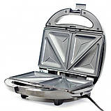 Мультимейкер 4в1, вафельниця гриль Domotec MS-7704 1000 Вт, орешниця, бутербродниця зі змінними панелями, фото 8