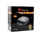Мультимейкер 4в1, вафельниця гриль Domotec MS-7704 1000 Вт, орешниця, бутербродниця зі змінними панелями, фото 10