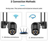 IP камера, WiFi відеокамера PTZ-A8 3MP HD з автоспостереженням, фото 5