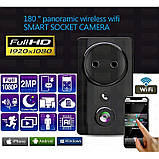 Wi-fi камера з настінною розеткою, IP Camera EC59 накладна розетка відеоспостереження з віддаленим доступом, фото 6