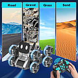 Інтерактивна собака-робот, трюковий робопес Stunt eight-wheel robot dog 8 коліс, радіокерування, звук і світло, фото 8