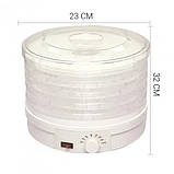 Сушарка для фруктів і овочів, дегідратор ROYALS RB 959 з терморегулятором, електрична, 5 ярусів, фото 7